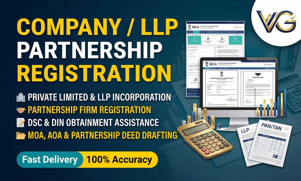 Company/LLP/Partnership Registration